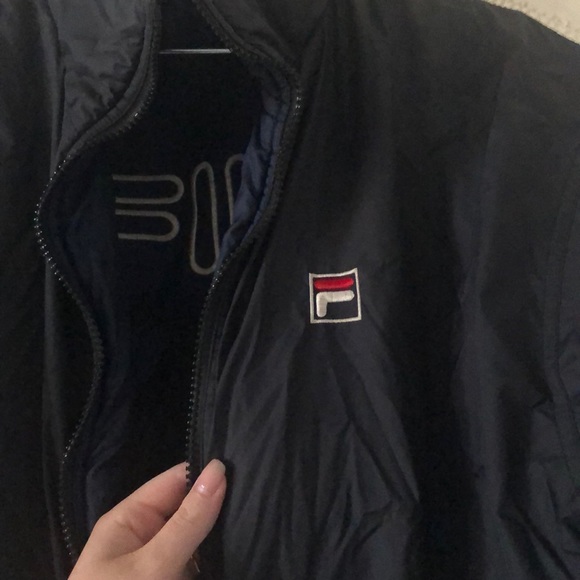 VINTAGE reversible fila bomber jacket - Picture 2 of 13